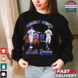 Subway Series New York Mets Lindor and Yankees Juan skyline - Image 1 - rugbyfanstore.com