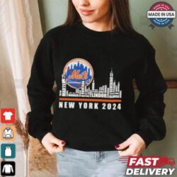 Official New York 2024 Skyline X New York Mets Baseball Shirt - Image 1 - rugbyfanstore.com