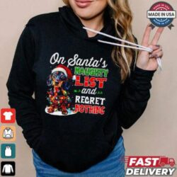 On Santa’s naughty list and regret nothing Dachshund - Image 1 - rugbyfanstore.com