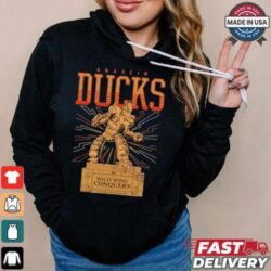 Official Anaheim Ducks Wild Wing The Conqueror Shirt - Image 1 - rugbyfanstore.com