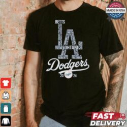 Los Angeles Dodgers Baseball Team 2024 MLB T Shirt - Image 1 - rugbyfanstore.com