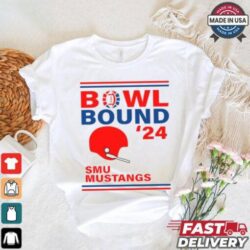 SMU Mustangs 2024 Bowl Bound Helmet Shirt - Image 1 - rugbyfanstore.com