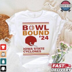 Iowa State Cyclones 2024 Bowl Bound Helmet Shirt - Image 1 - rugbyfanstore.com