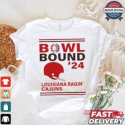 Louisiana Ragin’ Cajuns 2024 Bowl Bound Helmet Shirt - Image 1 - rugbyfanstore.com