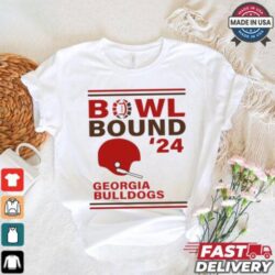 Georgia Bulldogs 2024 Bowl Bound Helmet Shirt - Image 1 - rugbyfanstore.com