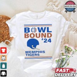 Memphis Tigers 2024 Bowl Bound Helmet Shirt - Image 1 - rugbyfanstore.com