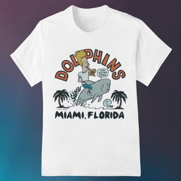 Beavis and Butt-Head X Miami Dolphins cool shirt