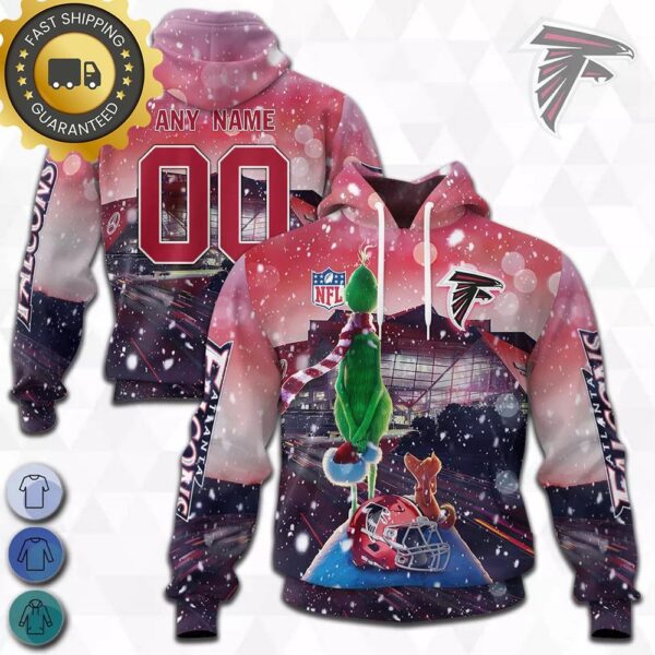 custom name and number atlanta falcons nfl grinch all over print hoodie shirt musicdope80s com 080169a