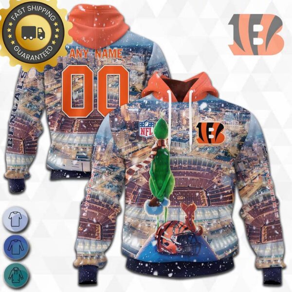 custom name and number cincinnati bengals nfl grinch all over print hoodie shirt musicdope80s com a001297