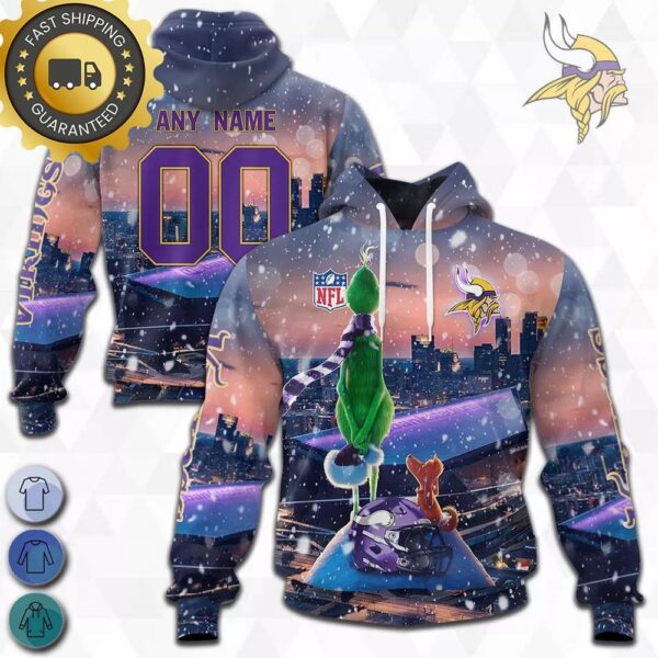 custom name and number minnesota vikings nfl grinch all over print hoodie shirt musicdope80s com f3914ae