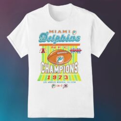 Miami Dolphins NFL SB XVII Championship 1973 Los Angeles Memorial Coliseum vintage shirt