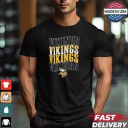 Minnesota Vikings Four Team Name Logo Fleece Shirt