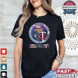 Minnesota Vikings Twins And Timberwolves City Champions Logo 2024 Shirt