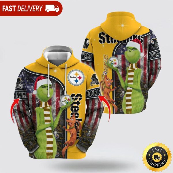 nfl pittsburgh steelers hoodie grinch custom 3d hoodie trending shirt 511115f