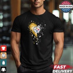 Pittsburgh Steelers Crystal Heart Shirt