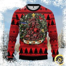 Show your Tampa Bay Buccaneers pride this Christmas with our unique Ugly Christmas Sweater design! This festive tree design is perfect for any fan. Shop now and get yours today! - Image 1 - rugbyfanstore.com