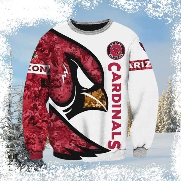 Show your Cardinals pride this holiday season with our ugly Christmas sweater! Featuring a bold team logo and festive crowd scene, it's the perfect way to cheer on your team in style. Shop now and get - Image 1 - rugbyfanstore.com