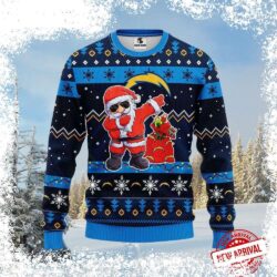 Show your Chargers pride this holiday season with our hilarious Dabbing Santa Ugly Xmas Sweater! Perfect for parties or just lounging around, this sweater is sure to turn heads. Shop now and spread so - Image 1 - rugbyfanstore.com