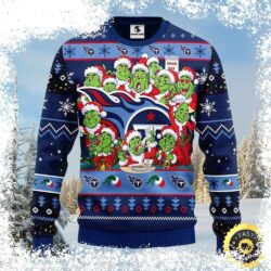 Show your Titans pride this Christmas with our hilarious Grinch Crew Christmas sweater! Perfect for ugly sweater parties, this festive design is sure to turn heads. Shop now and spread some holiday ch - Image 1 - rugbyfanstore.com