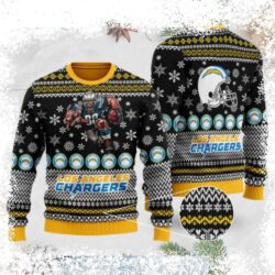 Show your Chargers pride this holiday season with our hilarious Football Player Snowflake Ugly Xmas Sweater! Perfect for tailgating or holiday gatherings, this sweater is sure to be a conversation st - Image 1 - rugbyfanstore.com