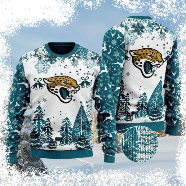 Show your Jacksonville Jaguars pride this holiday season with this hilarious ugly Christmas sweater! Perfect for game day or festive gatherings, this sweater is sure to turn heads. Shop now and get - Image 1 - rugbyfanstore.com