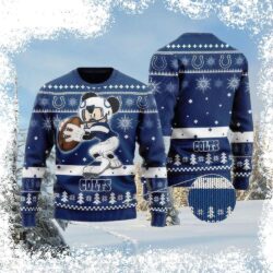 Show your team spirit with this hilarious Mickey Mouse Ugly Christmas Sweater! Featuring the iconic character in Indianapolis Colts gear, this sweater is perfect for the holiday season. Shop now and g - Image 1 - rugbyfanstore.com