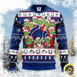 Spread holiday cheer (and some Colts pride) with this hilarious Grinch Xmas sweater! Get yours today and be the life of the party. Shop now! - Image 1 - rugbyfanstore.com