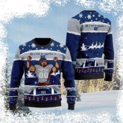 Show your Colts pride this holiday season with our customizable ugly Christmas sweater! Design your own unique look and get ready to jingle all the way. Shop now and spread the cheer! - Image 1 - rugbyfanstore.com