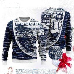 Show your Seahawks pride even in the cold with this eye-catching ugly sweater! Featuring a snowflake pattern, it's the perfect way to embrace the festive spirit. Shop now and stay warm in style! - Image 1 - rugbyfanstore.com