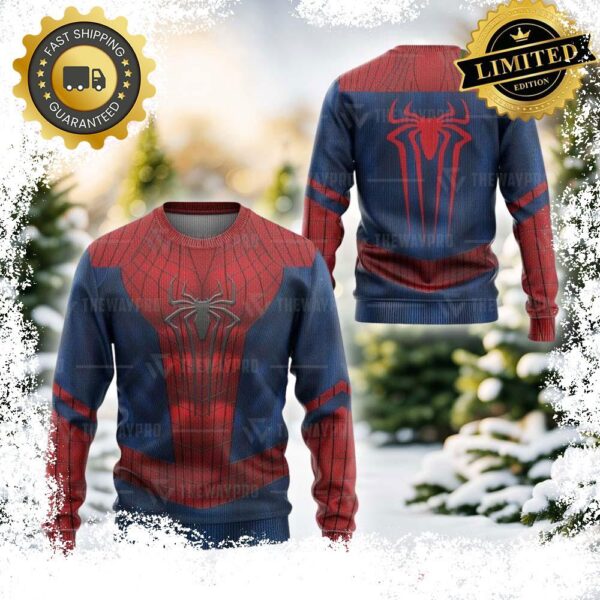 Amazing Spiderman Movie Superhero Custom Imitation Knitted Ugly Sweater - available at - rugbyfanstore.com