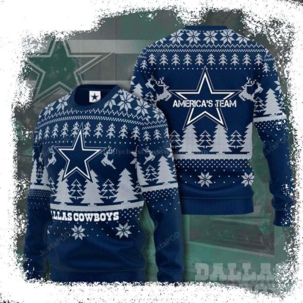 America’s Team Criminal Minds Dallas Cowboys Christmas Ugly Sweater – Ideal Gift - available at - rugbyfanstore.com