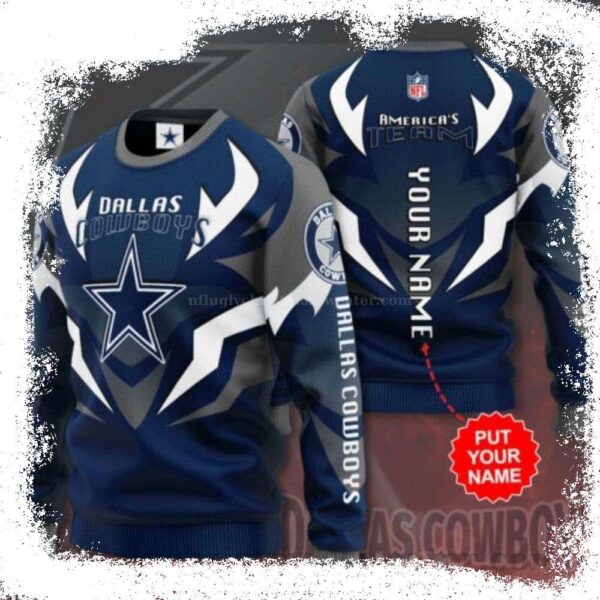 America’s Team Dallas Cowboys Ugly Christmas Sweater – Personalized Gift For Cowboys Fans - available at - rugbyfanstore.com