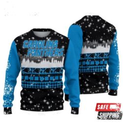 Carolina Panthers Christmas Forrest Ugly Christmas Sweaters - available at - rugbyfanstore.com