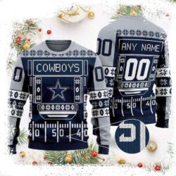 Championing Christmas With The Personalized Dallas Cowboys Ugly Sweater - available at - rugbyfanstore.com