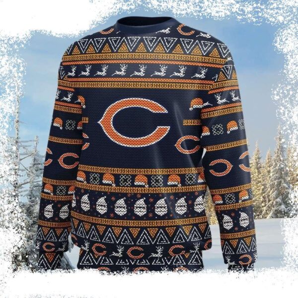 Cheer On The Bears – Ugly Christmas Sweater With Team Logo - available at - rugbyfanstore.com