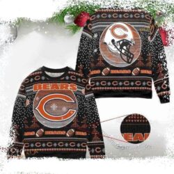 Chicago Bears All Over Print Ugly Christmas Sweater – Unique Gift For Fans - available at - rugbyfanstore.com