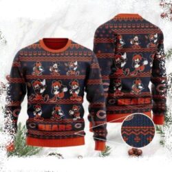 Chicago Bears Christmas Gifts – Mickey Mouse Logo Ugly Sweater - available at - rugbyfanstore.com