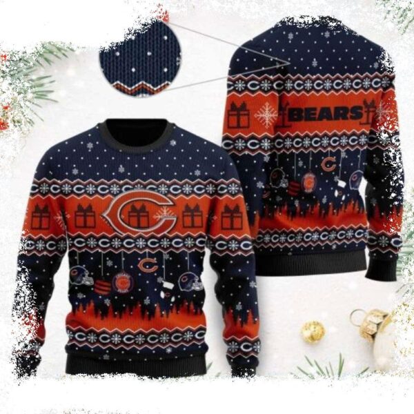 Chicago Bears Ugly Christmas Sweater – Festive Gift Motifs - available at - rugbyfanstore.com