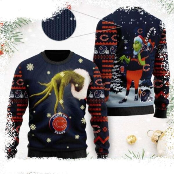 Chicago Bears Ugly Christmas Sweater – Grinch Who Stole Christmas - available at - rugbyfanstore.com