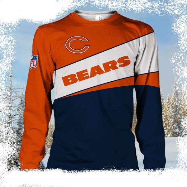 Chicago Bears Ugly Christmas Sweater – Logo Print Edition - available at - rugbyfanstore.com