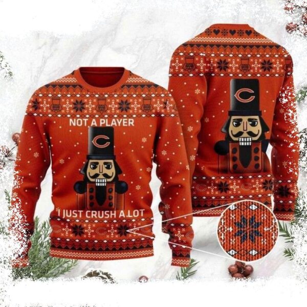 Chicago Bears Ugly Christmas Sweater – Not A Player I Just Crush Alot - available at - rugbyfanstore.com