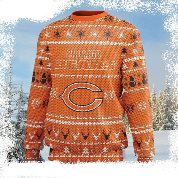 Chicago Bears Ugly Christmas Sweater – Show Your Team Spirit - available at - rugbyfanstore.com