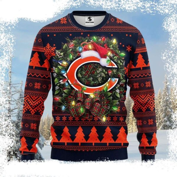 Chicago Bears Ugly Sweater – Logo Print - available at - rugbyfanstore.com