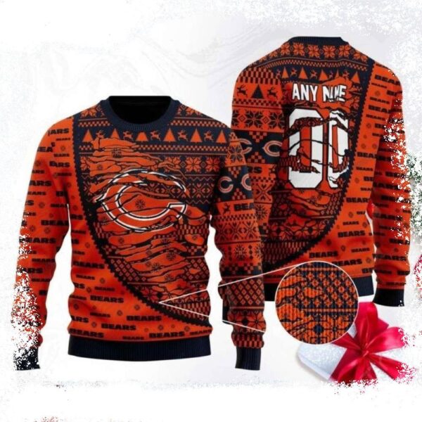 Chicago Bears Winter Wonderland Men’s Ugly Sweater – Unique Gift For Fans - available at - rugbyfanstore.com