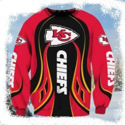 Chiefs Kingdom Holiday Apparel – Ugly Christmas Sweater With Logo Print - available at - rugbyfanstore.com