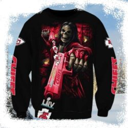 Chiefs Kingdom Holiday Fun – Ugly Christmas Sweater With Cool Reaper Meme - available at - rugbyfanstore.com