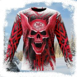 Chiefs Kingdom Skull Art Ugly Sweater – Festive Team Apparel - available at - rugbyfanstore.com