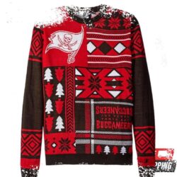 Christmas Gift Tampa Bay Buccaneers Red Black Color Ugly Christmas Sweaters - available at - rugbyfanstore.com