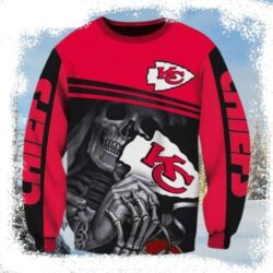 Christmas Gifts For Kc Chiefs Fans – Grim Reaper Ugly Sweater - available at - rugbyfanstore.com