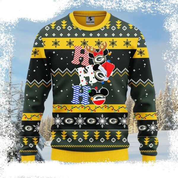 Christmas Ho Ho Ho Mickey Mouse – Disney Packers Ugly Xmas Sweater - available at - rugbyfanstore.com